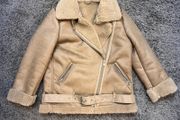 Beige Aviator Jacket