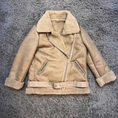 Beige Aviator Jacket