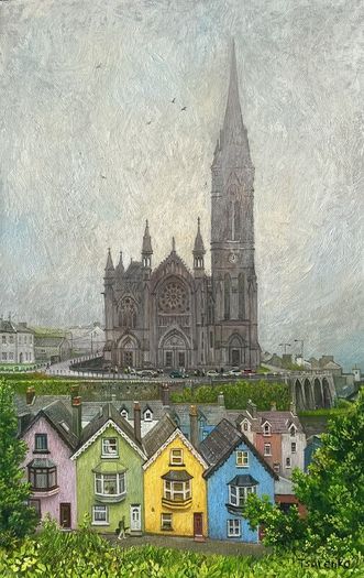 Original Oil on Canvas 28x43cm - Cobh