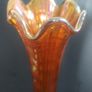 Fabulous Pair of Antique/Vintage Imperial Glass Company Carnival Glass Ripple Swung Vases in the Ombre Marigold Opalescent Colourway, Circa 1907 -1930, Priced as a Pair Image 6