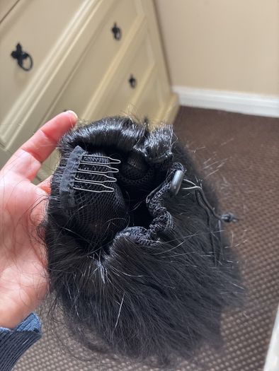Black Drawstring Ponytail Hair Extension 40 cm