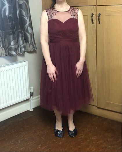 Dress almost new. Little Mistress. Wine Red colour.