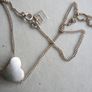 Vintage Sterling Silver Twisted Heart Necklace length 18" - 5,1g Image 6