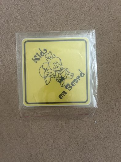 Kids on board sticker
