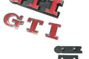 Golf GTI Badge Red Front and Rear Boot Grille Metal Badge Emblem for Golf Polo MK5 MK6 Mk7