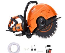 16"/40.6 cm Electric Concrete Saw Wet/Dry Saw Cutter with Water Pump and Blade