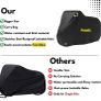 Bike Cover for 2 Bikes - 190T Nylon Push Bike Covers for Outside Storage, Heavy Duty, Waterproof, Dust Resistant, Anti Rain, UV Coated, Lock Holes Storage Bag for Mountain Image 3