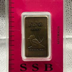 1avdp oz Fine 999 Bronze Bullion Kookaburra Bar.
