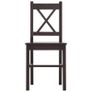 9 Piece Dining Set Pinewood Dark Brown Image 7