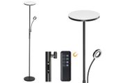 35W Dimmable Black LED Floor Lamp, 4200lm Floor Lamps Living Room with Remote Control &amp; Touch Control, 3000-6000K Modern Floor Lamp with 1H Timer