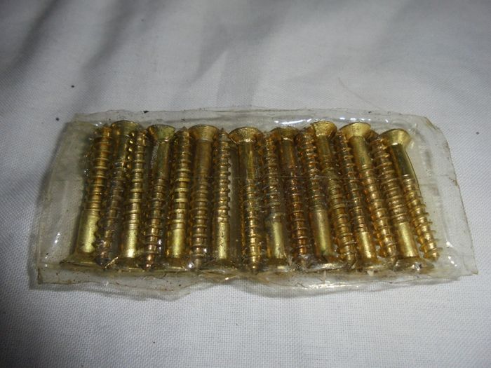 Polished 1inch Brass Screws x 16 for Sale