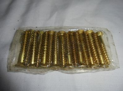 Polished 1inch Brass Screws x 16 for Sale