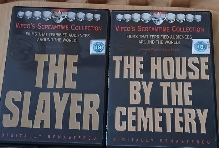Vipco Screamtime Collection DVD Pair The Slayer The House by the Cemetery Region 2