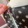 River Island UK10 Chiffon Lace Polka Dot Open Back Top Blouse Image 3