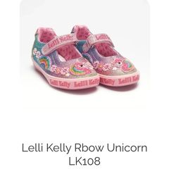 Lelli Kelly Rainbow Unicorn Dolly Shoes EU 33