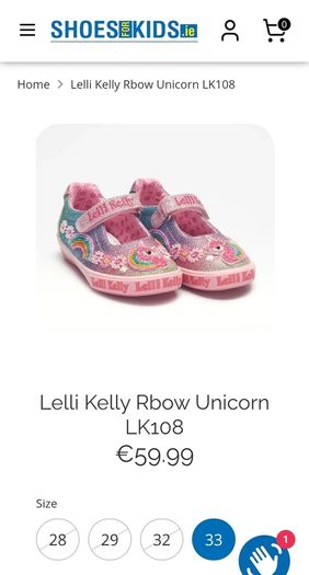 Lelli Kelly Rainbow Unicorn Dolly Shoes EU 33