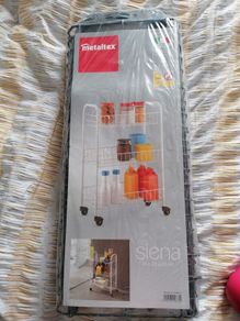 Metaltex Siena 3 tier multipurpose storage unit on wheels