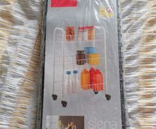 Metaltex Siena 3 tier multipurpose storage unit on wheels