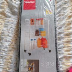 Metaltex Siena 3 tier multipurpose storage unit on wheels