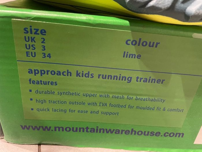 runners trainers Mountain Warehouse BNIB size UK 2