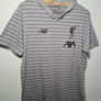 Liverpool 2019/2020 polo shirt striped beige Size medium New Balance Image 5