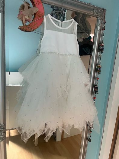 white flower girl dress age 6