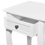Nesting Side Table Set 2 Pieces with Drawer White Image 4