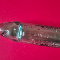 Antique Glass Codd Neck Bottle, walther brights ,limited, Dublin.