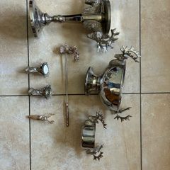 Kenneth Turner nickel plated candle accessories set