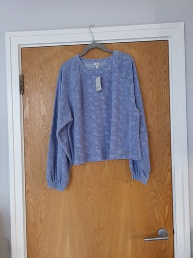 River Ireland  Light Blue Long Sleeved  Top. S. M - 3- 14.  B.N.W.T