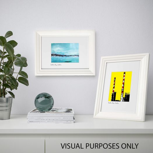 Poolbeg - Blue, Dublin Print by artist Helen Mathews