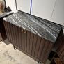 Solid wood bar cabinet with marble top Image 2