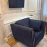 Navy Oversized Armchair Image 2