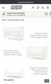 Cot bed covertable (newborn to 4or5yrs)