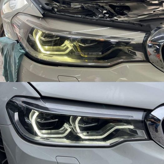 BMW G30 Headlight's and angel eyes repair .