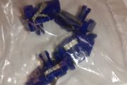 (NEW) Scalextric C8145 Short Stem Guide Blades x4 (blue)