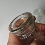 319 - Set of 4 Vintage Clear Glass Collectible Decorative Meat Paste Jars Image 6