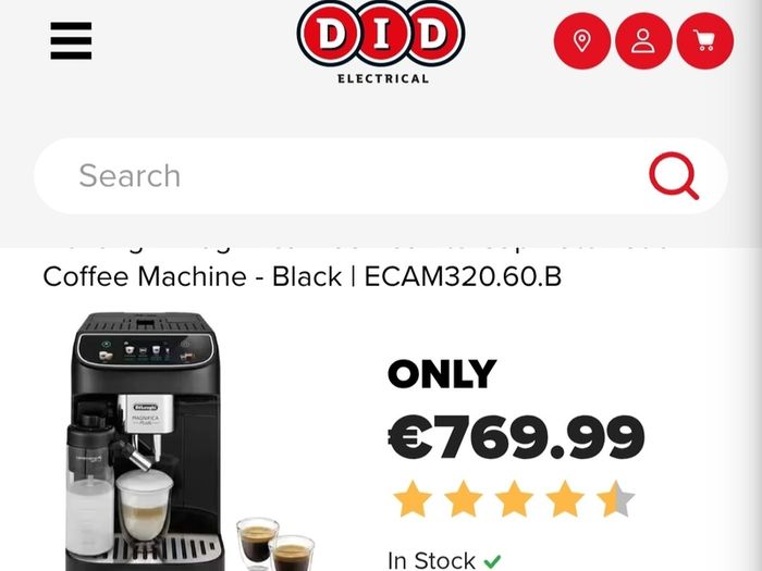 Bean to cup coffee machine