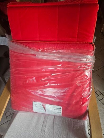 armchair  red / cream