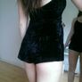 Black Velvet Strappy Playsuit. Size 8 Image 8