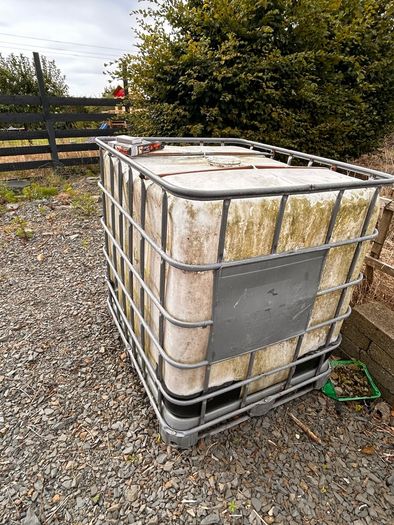 Two 1000 litre IBC water tanks