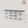 Shoe Rack Bench 10 Pairs White-Grey Image 4