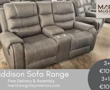 All New Maddison Full Recliner Free Delivery Sofa Set