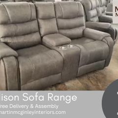 All New Maddison Full Recliner Free Delivery Sofa Set
