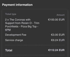 Coronas Tickets @ Puca Festival
