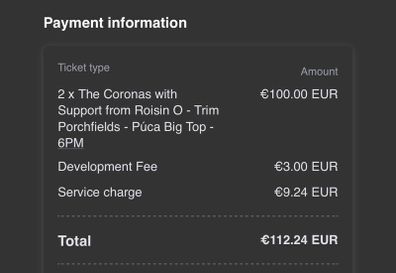 Coronas Tickets @ Puca Festival