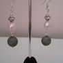Pearl/Druzy earrings,Drop earrings,NewGift.Handmade earrings Image 2