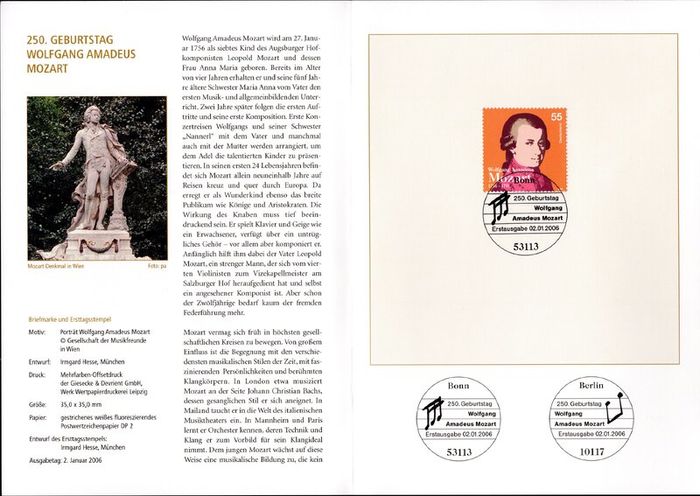 2006 Bundes Republic Deutschland (Germany) Federal Annual Stamp EFT Collection with 50 Images of contents