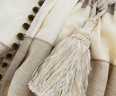 Fabulous Linen Long Bespoke Curtains Brand New 110"w x 94"d