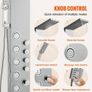 Shower Panel System, 4 Shower Modes Shower Panel Tower, Rainfall, Waterfall, 5 Full Body Massage Jets and 3-Setting Handheld Shower Head with 59" Hose Image 2